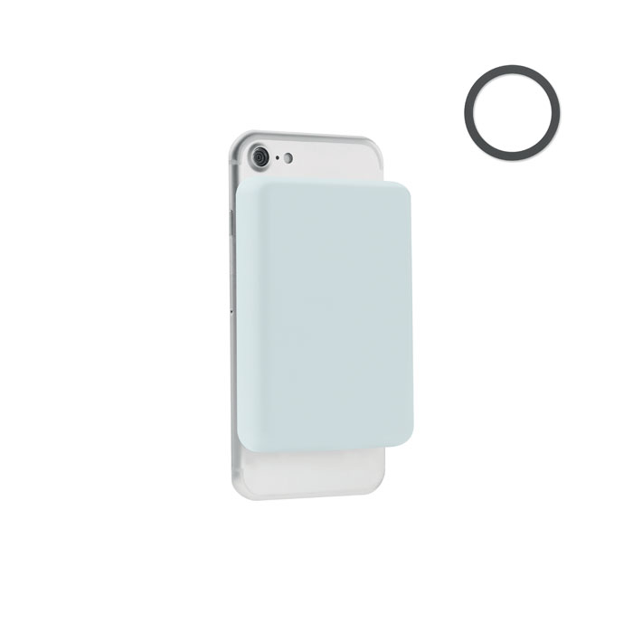 Chargeur magnétique personnalisable 5000 mAh - Doubletic bleu bébé